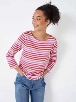 Image of Crew Clothing Essential Long Sleeve Breton - White, Size 14, Women