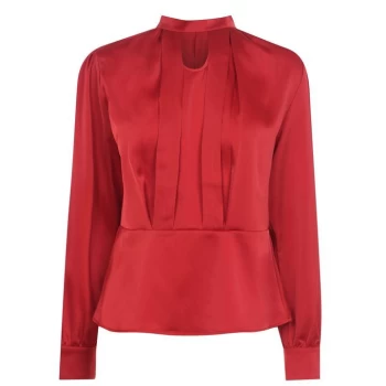 Image of Biba Keyhole Blouse - Red