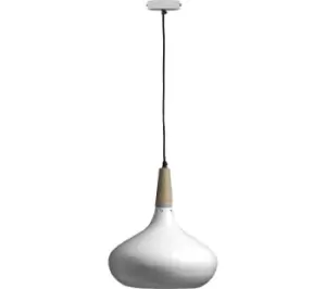 Image of INTERIORS by Premier Stockholm Mild Steel Pendant Ceiling Light - White
