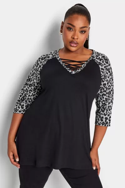 Image of Lace Up Eyelet Top