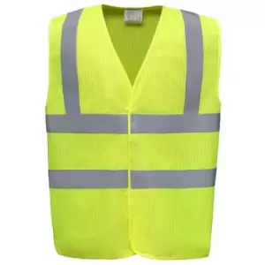 Image of Yoko Hi-Vis Anti-Static Flame Retardant Waistcoat (XL) (Yellow) - Yellow