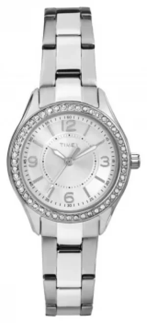 Image of Timex Womans Miami Mini SIlver Stainless Steel Strap Silver Watch