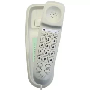 Image of Tel UK Slim Corded Telephone Bilbao White