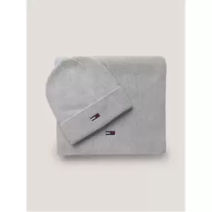 Image of Tommy Jeans Beanie And Scarf Gift Set - Grey