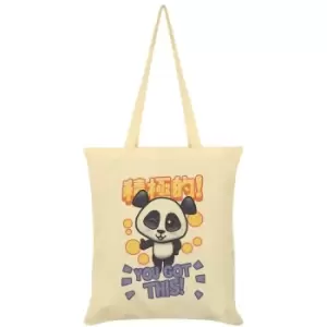 Image of Handa Panda You Got This Tote Bag (One Size) (Cream) - Cream
