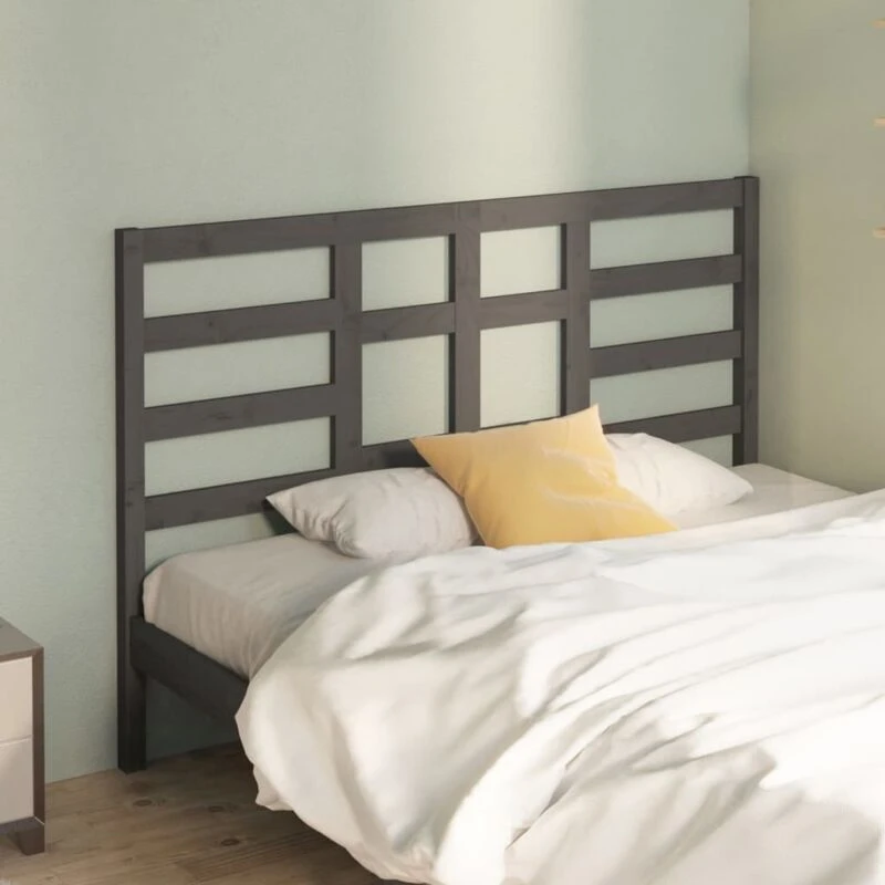 Image of VIDAXL Bed Headboard Grey 156x4x104cm Solid Wood Pine Vidaxl 8720286951903