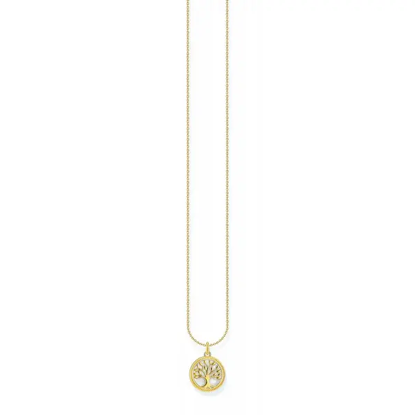 Image of Thomas Sabo Sterling Silver Basics Gold Gold Plated Enamel Necklace KE