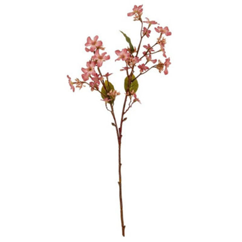 Image of Hill Interiors Pink Vernicia Fordii Spray Artificial Flower - Plastic - L22 X W10 X H63cm - Pink