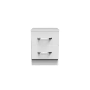 Image of Ready Assembled Coventry 2 Drawer Bed Cabinet White