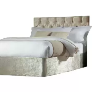 Image of Belledorm Divan Crushed Velvet Base Wrap (Single) (Champagne) - Champagne