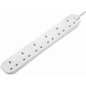 Image of Masterplug - BSG210N-MP Extension Lead 240V 6-Gang 13A White 2m