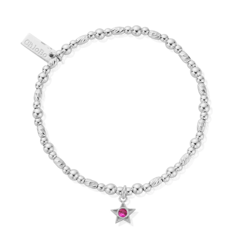 Image of ChloBo SBBCB3492 July Birthstone Bracelet - 925 Sterling Jewellery