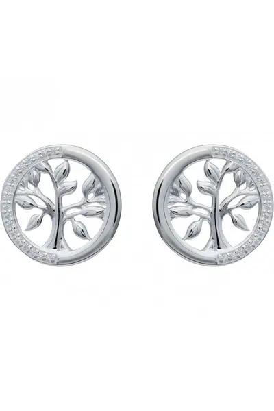Image of Unique & Co Unique & Co. Ladies Collection Sterling Silver Earrings - Me-820 Silver