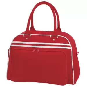 Image of Bagbase Retro Bowling Bag (23 Litres) (One Size) (Classic Red/White)
