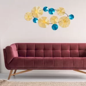 Image of Ethereal Multicolor Decorative Metal Wall Accessory