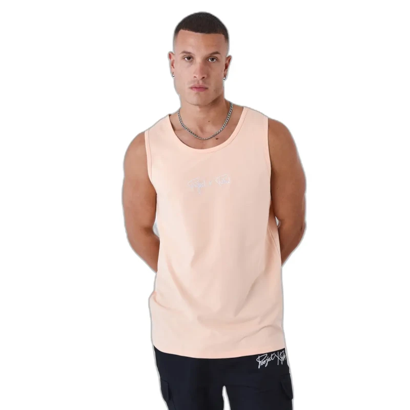 Image of Project X Paris Basic signature tank top Project X Paris Beige Male L