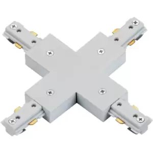 Image of Commercial Track Lighting Cross X-Connector - 182 x 182mm - White PC Rail System