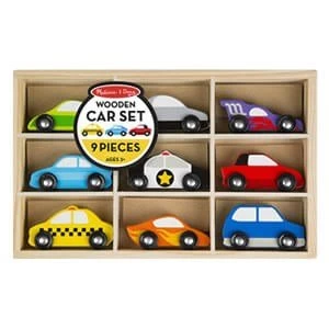 Image of Melissa and Doug Wooden Car Set