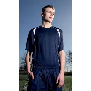 Image of Precision Ultimate Moisture Management Tee Navy/White 34-36"