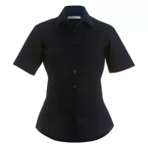 Image of Kustom Kit Womens/Ladies Short Sleeve Business/Work Shirt (6) (Black)