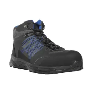 Image of Regatta Mens Claystone Safety Boots (12 UK) (Briar Grey/Oxford Blue)