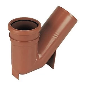 Image of FloPlast D500 Universal 45 Deg Gully Trap Socket - Terracotta 110mm