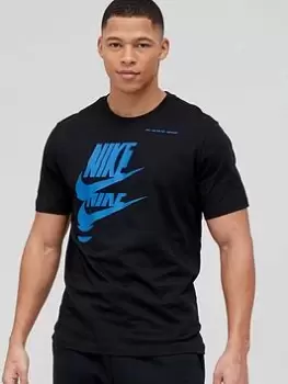 Image of Nike Nsw Stacked Futura T-Shirt - Black