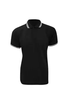 Image of Tipped Pique Short Sleeve Polo Shirt
