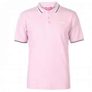Image of Slazenger Tipped Polo Shirt Mens - Light Pink