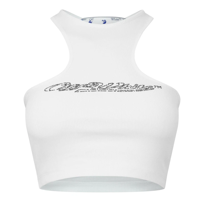 Image of Off White Womens Baseball Rowing Tank Vest White female 12 (M)