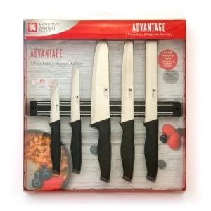 Image of Richardson Sheffield Advantage Knife Set with Magnetic Rack 5 Piece