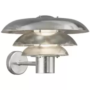 Image of Nordlux Kurnos 35cm Outdoor Wall Lantern Galvanized, E27, IP54