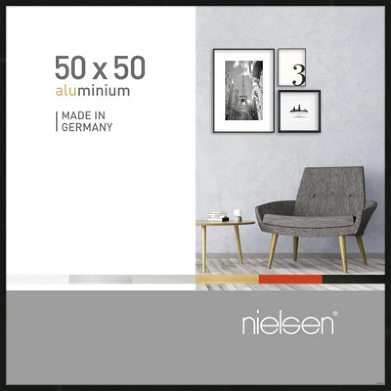 Image of Nielsen Pixel 50 X 50Cm Picture Frame, Frosted Black