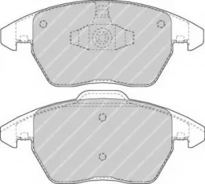 Image of Ferodo FDB1728 Brake Pad Set Front Axle Premier Car