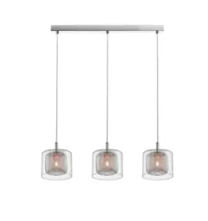 Image of Laure 3 Light Chrome Bar Pendant Ceiling Light