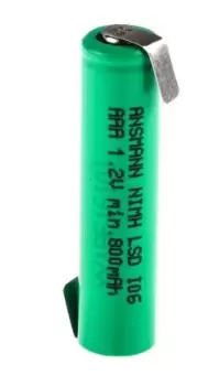 Image of Ansmann NiMH Rechargeable AAA Battery, 800mAh, 1.2V