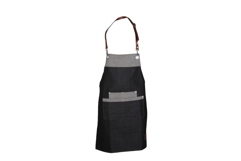 Image of Barbary And Oak 2 Tone Denim Apron Aprons Medium Blue 71234418390