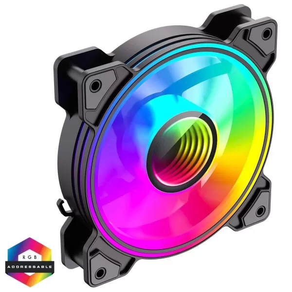 Image of GameMax Infinity 120mm ARGB Dual-Ring Black Fan