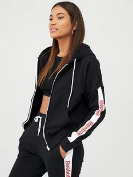 Image of Reebok Training Essentials Linear Logo Full Zip - Black