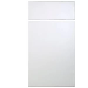 Image of Cooke Lewis Raffello High Gloss White Drawerline door drawer front W400mm Pack of 1
