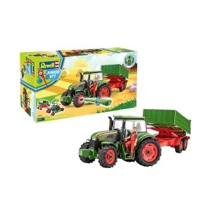 Image of Tractor with Trailer and Figure 1:20 Scale Level 1 Revell Junior Kit