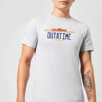 Image of Back To The Future Outatime Plate T-Shirt - Grey - XS - Grey