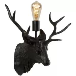 Image of Lucide EXTRAVAGANZA CARIBOU - Wall Light - 1xE27 - Black
