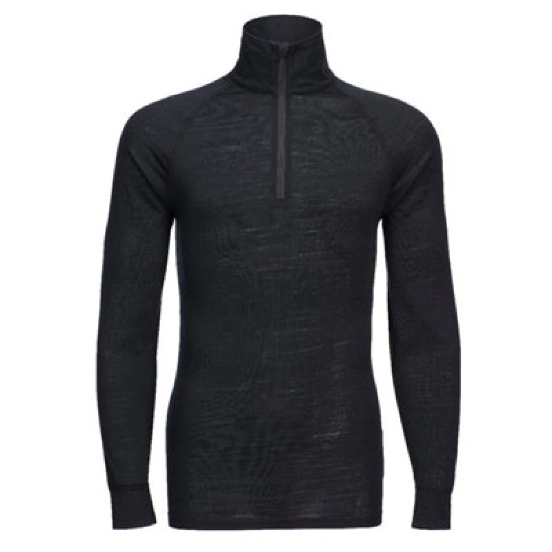 Image of Portwest Mens Merino Wool 1/4 Zip Baselayer Top B184BKRXXL Colour: Black