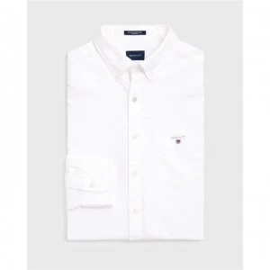 Image of Gant Long Sleeve Oxford Shirt - White
