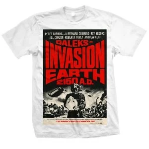 Image of StudioCanal - Daleks Invasion Earth Unisex Medium T-Shirt - White