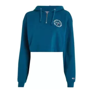 Image of Tommy Jeans Timeless Cropped Hoodie - Blue