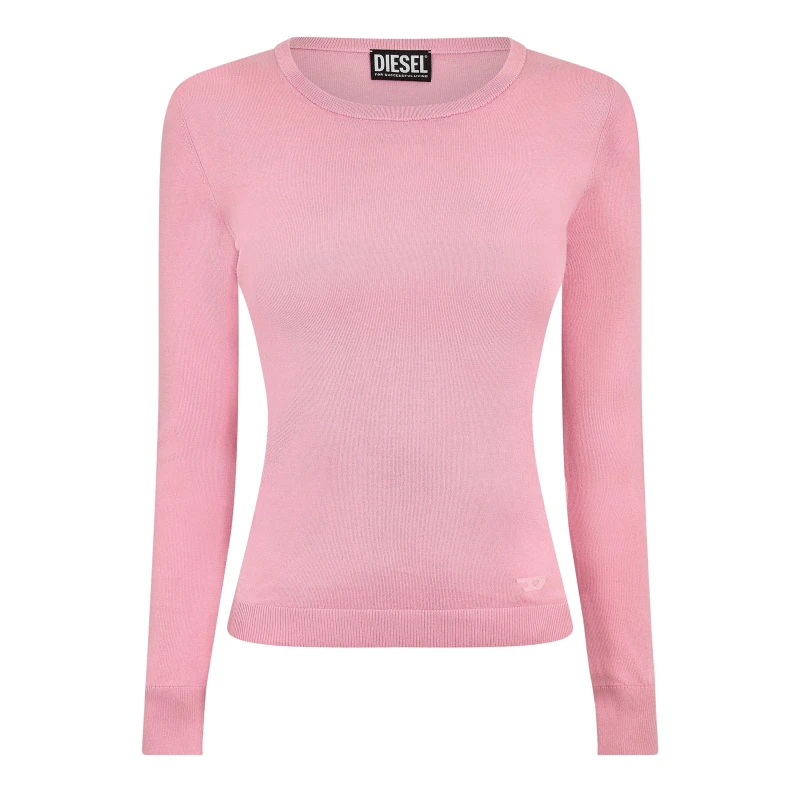 Image of Diesel Womens Ariane Mgli Knitted Hoodie Neutral female 6