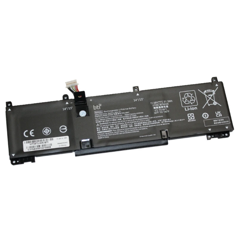 Image of BTI BTI 4S110AV compatible 51.3Wh 3-cell battery for HP ELITEBOOK 640 650G9 G10 PROBOOK 440 450 G9 G10 4S110AV-BTI