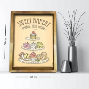 Image of 3550AHS-063 Multicolor Decorative Framed MDF Painting